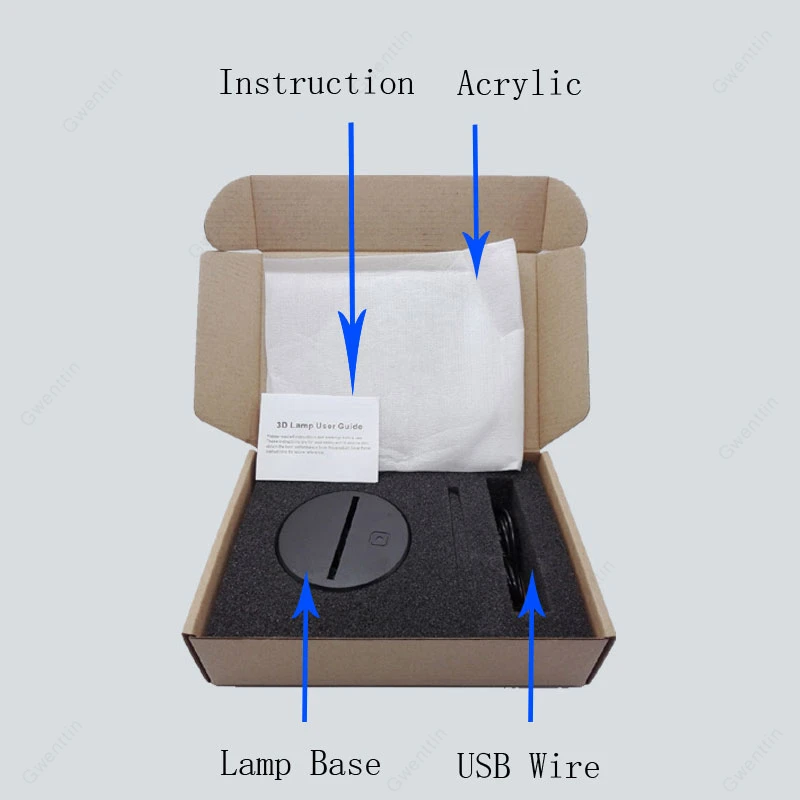 3D иллюзия Лампа динозавр Ночник светильник светодиодный 7 цветов настольные