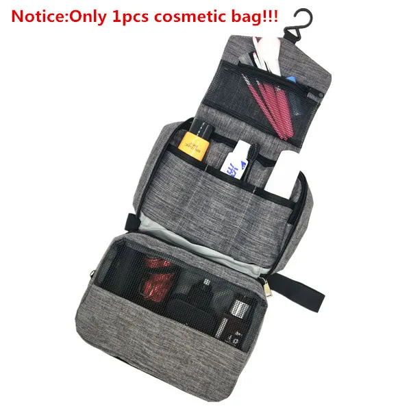Men Travel Toiletry Bag Women Hanging Cosmetic Makeup Case Beautician Foldable Make up Storage Pouch Foldable Wash Organizer Bag - Цвет: Серый