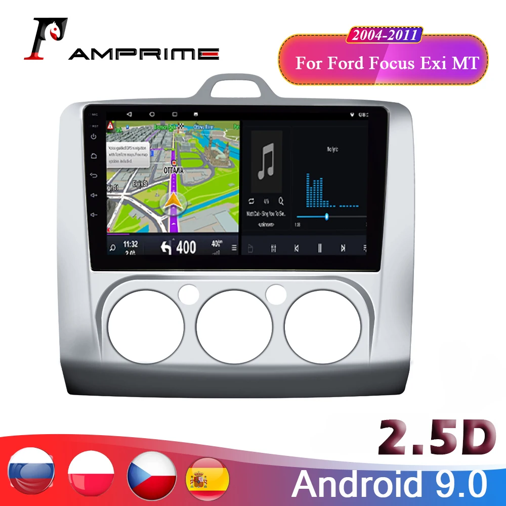 Автомагнитола AMPrime 9 дюймов Android 0 мультимедийный видеоплеер для Ford Focus Exi MT 2004 2011 GPS