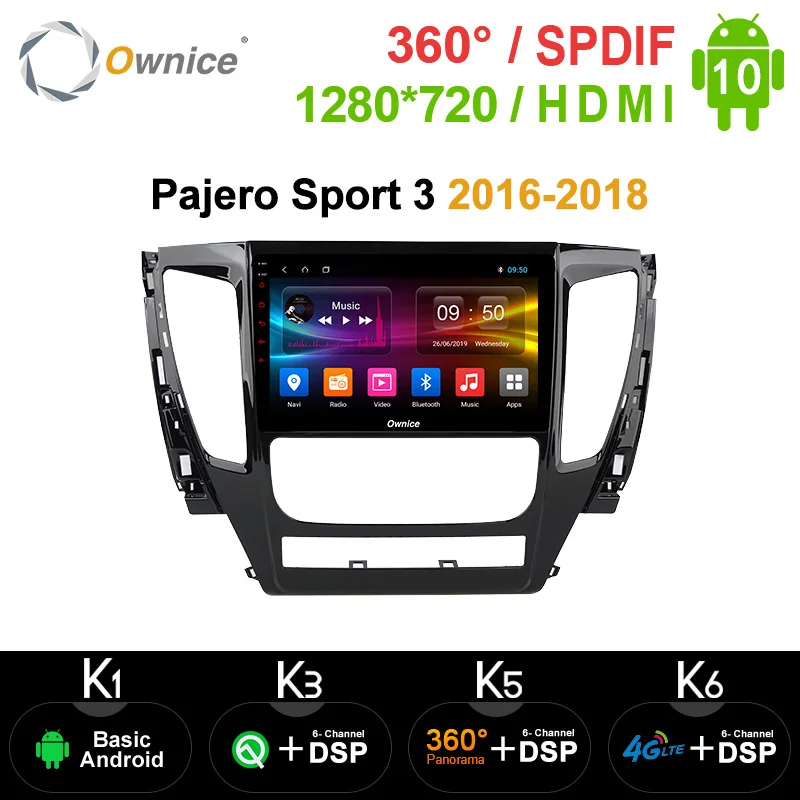 Автомагнитола Ownice K3 K5 K6 2DIN Android 10 0 GPS навигация для Mitsubishi Pajero Sport 3 2016 2018