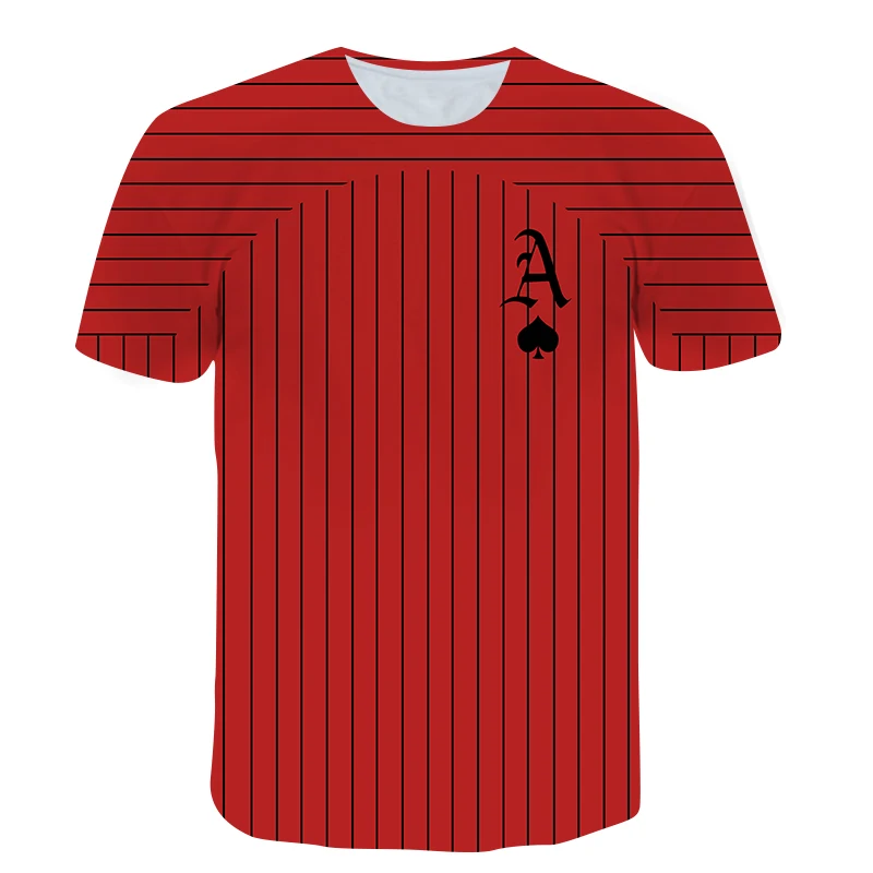 

Playing Cards T-shirt 3D Print Summer T shirt for Men Casual Oversized Men's T-shirt O-neck Hip Hop Short Sleeve Tops Clothes