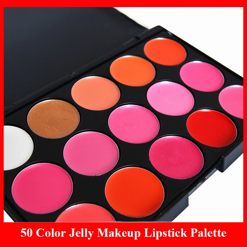 15 Цвет желе Губная помада Палитра Водонепроницаемый стойкий увлажняющий
