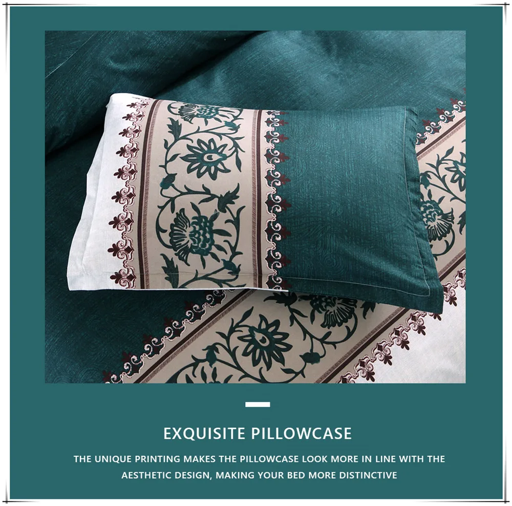 Постельное белье в пасторальном стиле с цветочным принтом пододеяльник простынь