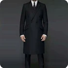 2020 черный длинный пиджак, мужские костюмы для свадьбы, фрак смокинг жениха, Мужской наряд с шалевым воротником, костюм-тройка