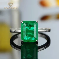 gica gema 925 sterling silver wedding rings for women sparkling emerald high carbon diamond engagement party fine jewelry gift