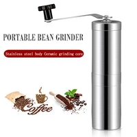 portable hand crank coffee machine grinder stainless steel manual pepper grinder