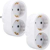 socket adapter 2pcs double plug for socket outlet socket distributor 16a 250v max 3500w socket outlet double plug for office