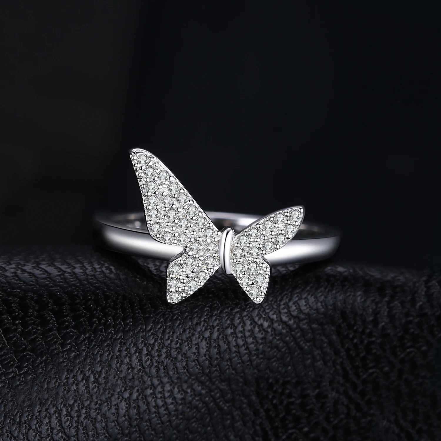 JewelryPalace Геометрическая асимметрия бабочка кубического циркония обещание кольцо 925 пробы серебряные кольца для женщин Подарки ювелирные украшения