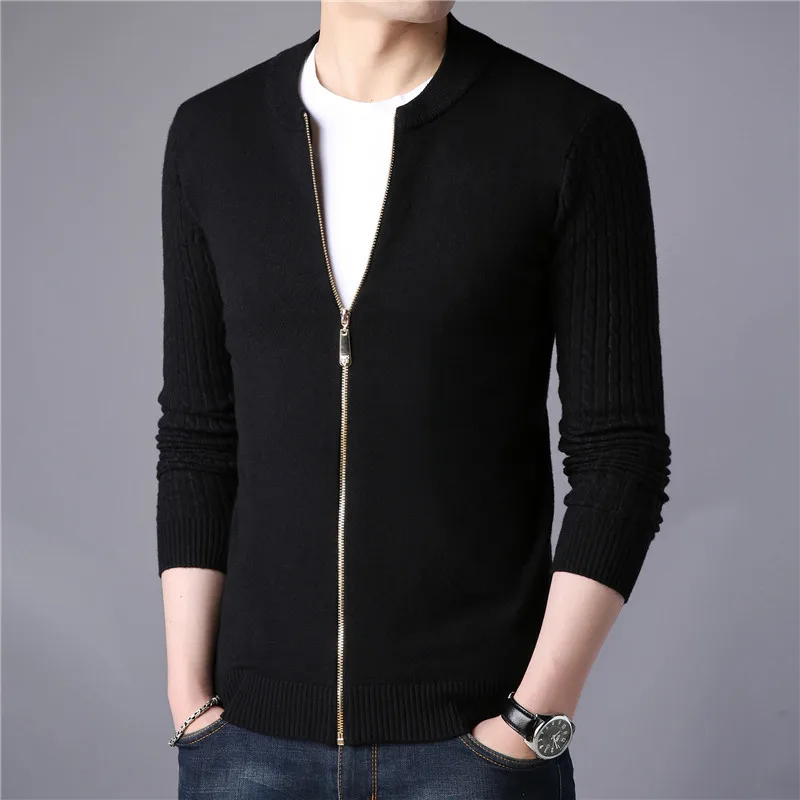 2019 New Winter Brand Mens Sweaters Knitwear Men Round Neck Knitted Jacket Sweatercoat Slim Fit Casual Sweters Coats M-3XL J632 | Мужская