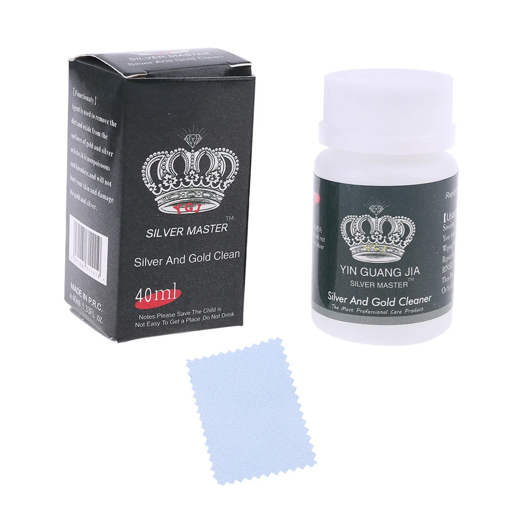 40 мл Чистящая полировальная ткань для ювелирных изделий Жидкость против
