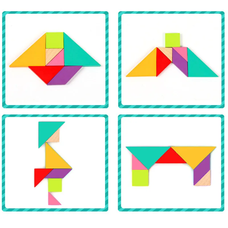 

Montessori early childhood educational children's building toys baby wooden intelligence tangram puzzle gift