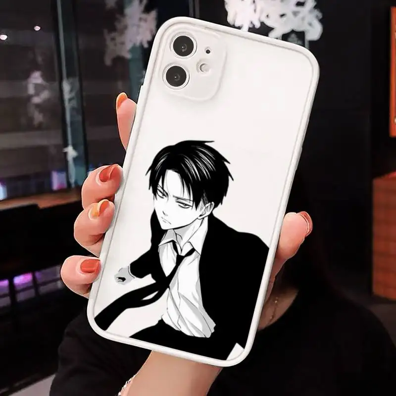 

attack on titan anime Phone Case Matte Transparent for iPhone 7 8 11 12 s mini pro X XS XR MAX Plus cover funda
