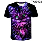 Футболка с 3D-принтом животных для мужчин и женщин, крутая тенниска для детей и мальчиков, крутая майка, уличная одежда, лето 2020