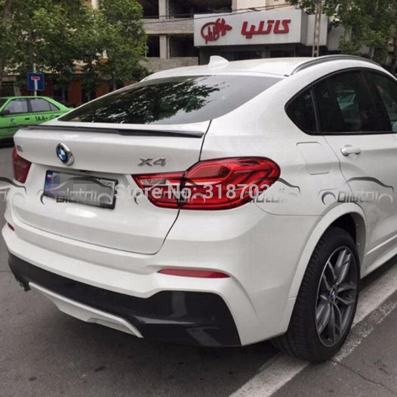 

For BMW X4 F26 Spoiler 2015-2016 ABS Plastic Unpainted Color Rear Roof Spoiler Wing Trunk Lip Boot Cover Car Styling