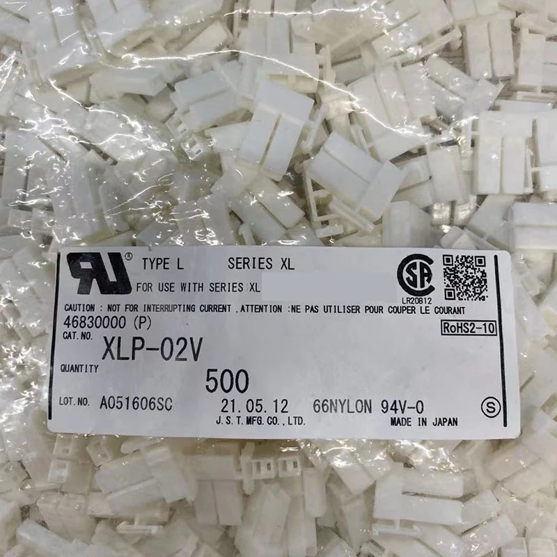 Conectores JST, carcasas de terminales, piezas nuevas, XLP-02V, 100%-0