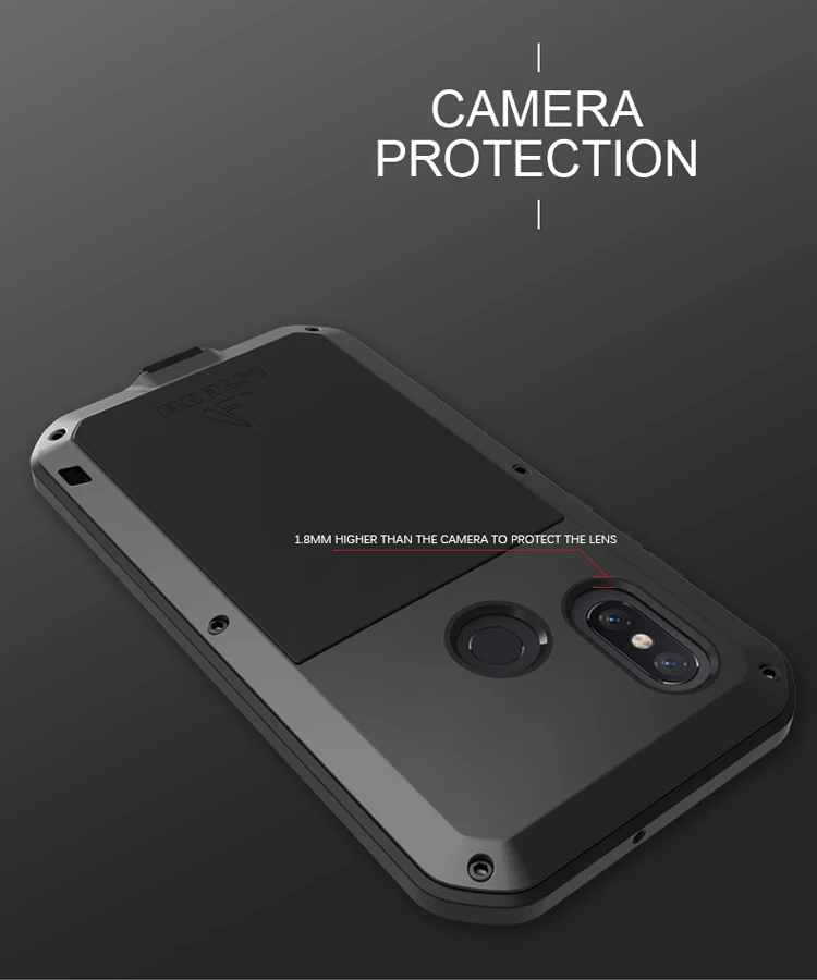 Ударопрочный чехол для Xiaomi Mi 8, металлический чехол для Xiaomi Mi 8, Прочный чехол для телефона, чехол для телефона Xiaomi Mi 8, чехол с защитой от падения