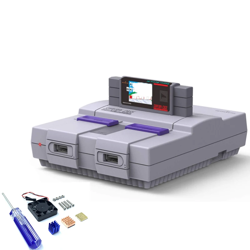 Retroflag SUPERPi CASE-J/CASE-U snes игровой Картридж с охлаждающим вентилятором+ радиатор для Raspberry Pi 3B Plus(3B+)/3B