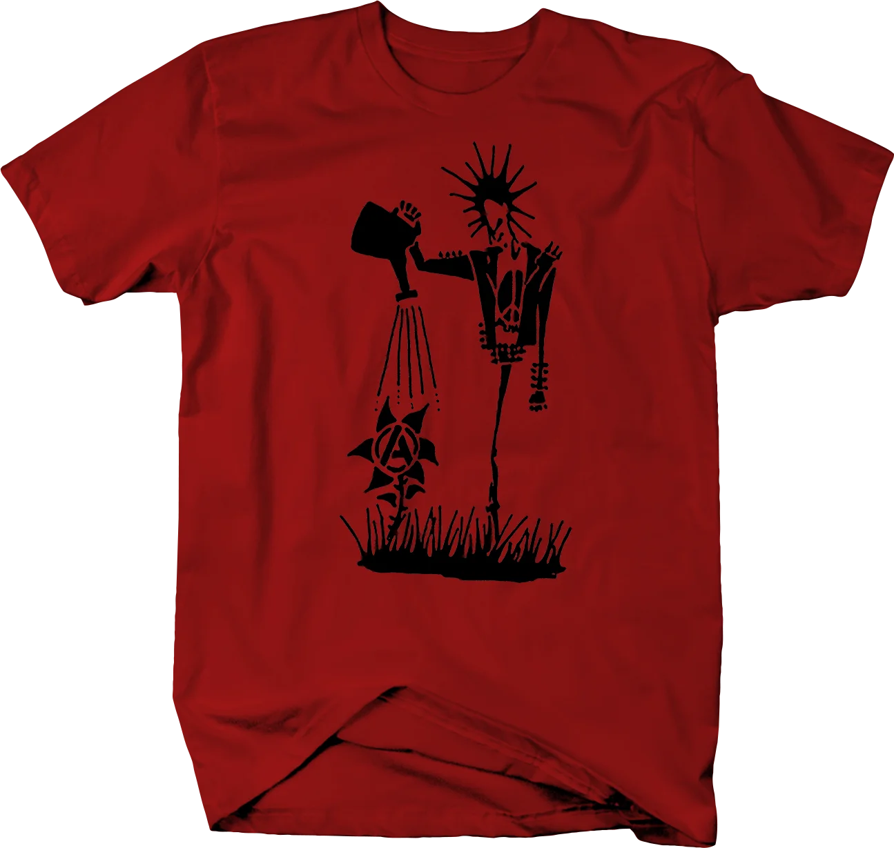 

Punk Rock Watering Anarchy Flower Freedom Tshirt Men's Funny T Shirt size S-3XL