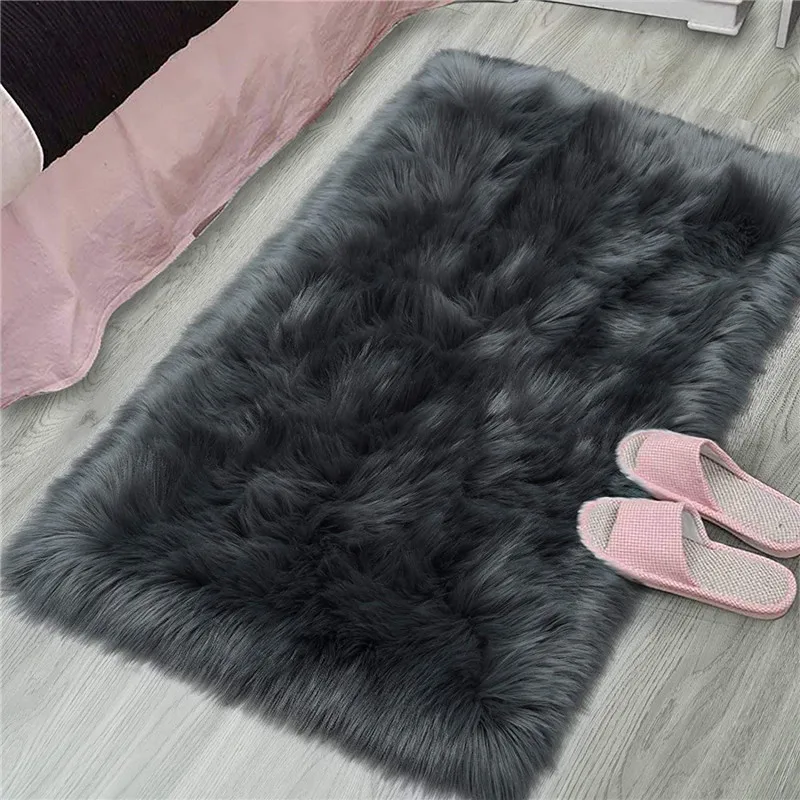 

Soft Faux Sheepskin Fur Area Rugs for Bedroom Home Decor Floor Shaggy Plush Carpet Floor Sofa Couch Fluffy Carpet Chair Cushion