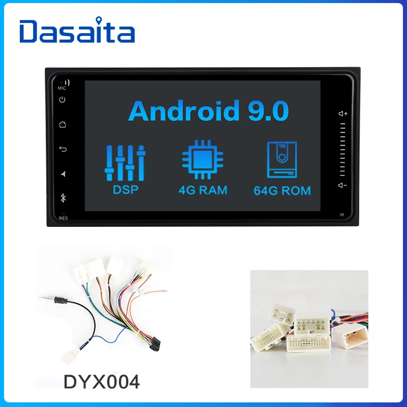 DYX004 Dasaita 2 Din Android 9,0 автомобильный Радио gps " для Toyota Corolla Camry Prado RAV4 Highlander Yaris Tundra Sequoia 4 Runner 86 Scion - Цвет: DYX004