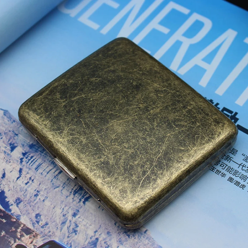 

Vintage Metal Cigarette Case Classic Design Edition Cigarette Case for 20 Pcs Men Box Gift Smoke Accessories