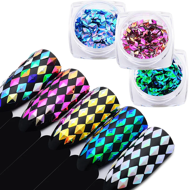 Четыре лилии голографическая блестка для ногтей Золотой Серебристый цветной