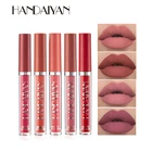 Бархатный матовый блеск для губ HANDAIYAN, стойкий водостойкий макияж, красный, жидкость цвета 