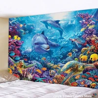 3d dream scene underwater world home decoration tapestry mandala yoga mat hippie bohemian upholstered sofa blanket bed sheet