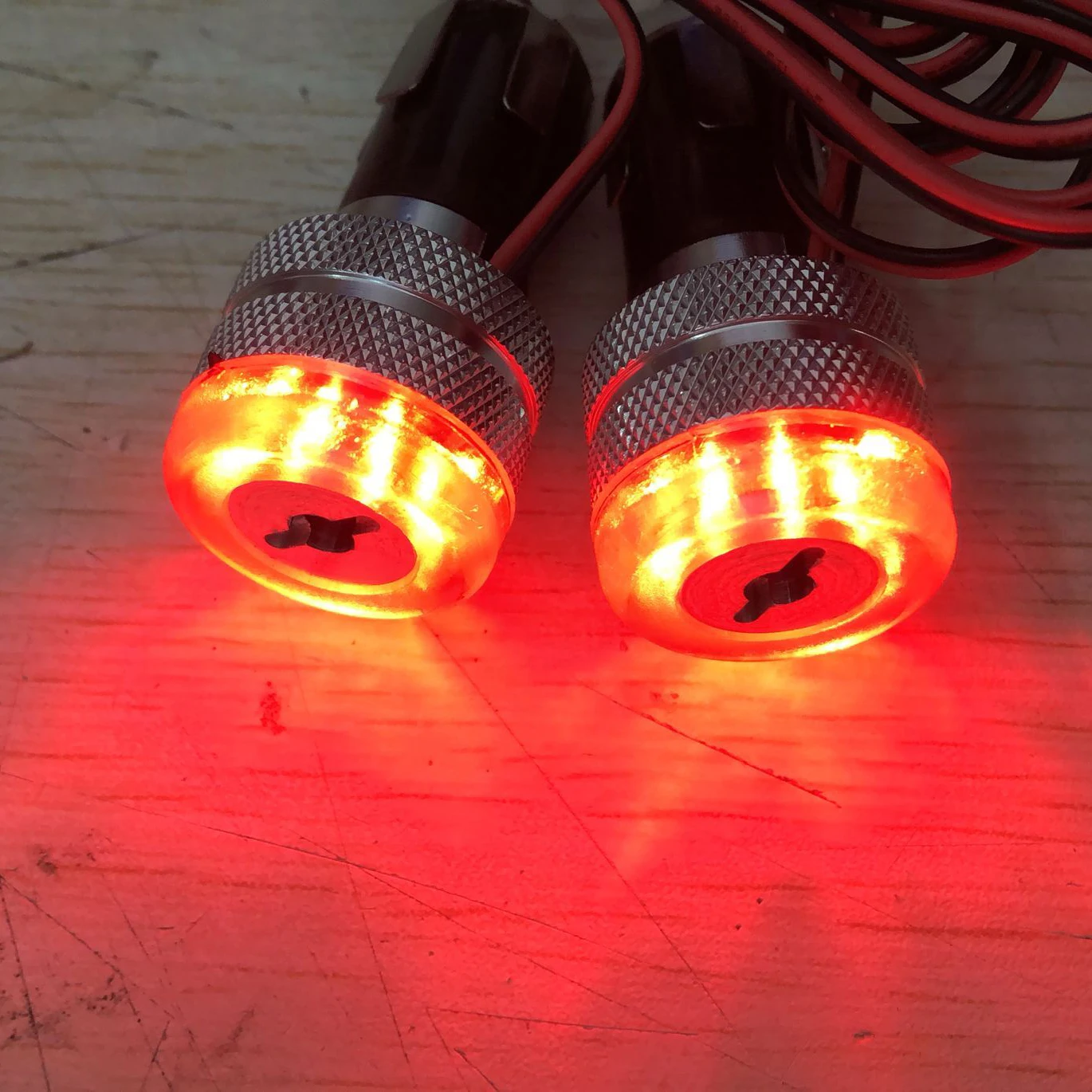 Светодиодный светящийся поворотник для мотоцикла 7/8 &quot22 мм руль заглушки на