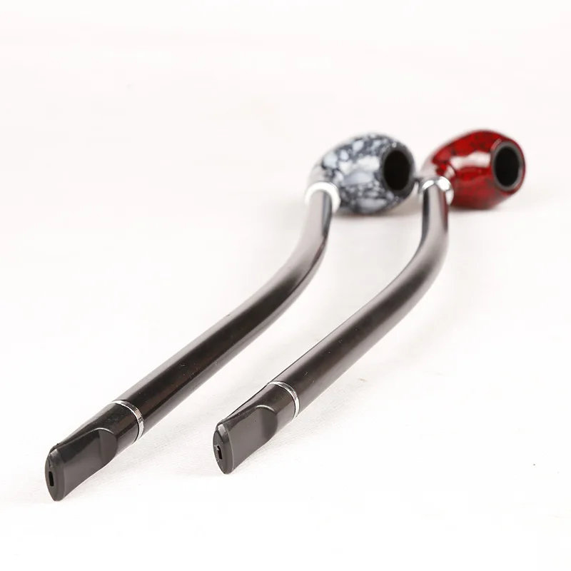 Top Quality 15.9inch Long Cigarette Holder Exquisite Brown Handle Tobacco Smoke Pipe with Box | Дом и сад