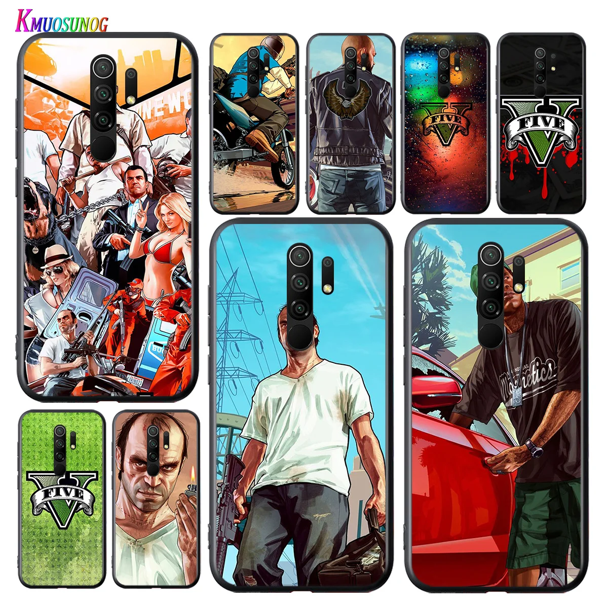 

Grand Theft AutoV Game For Xiaomi Redmi 9A 9C 9 Prime GO 8A 7A 6A 5A 4X S2 Pro Plus Black Phone Case