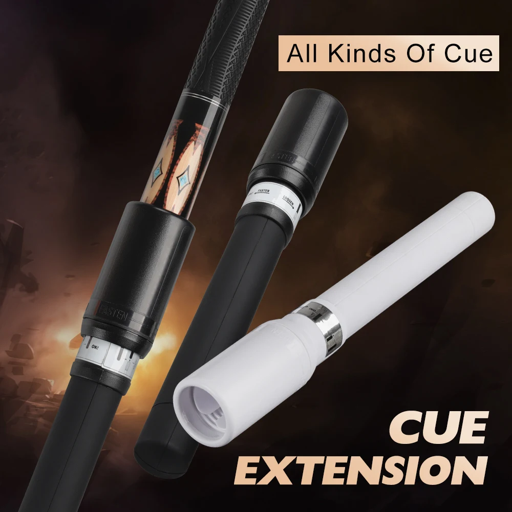Cue Extension Extender for Pool Cue or Snooker Cue Black White Durable Non Slip Universal Extension Billiards Accessories