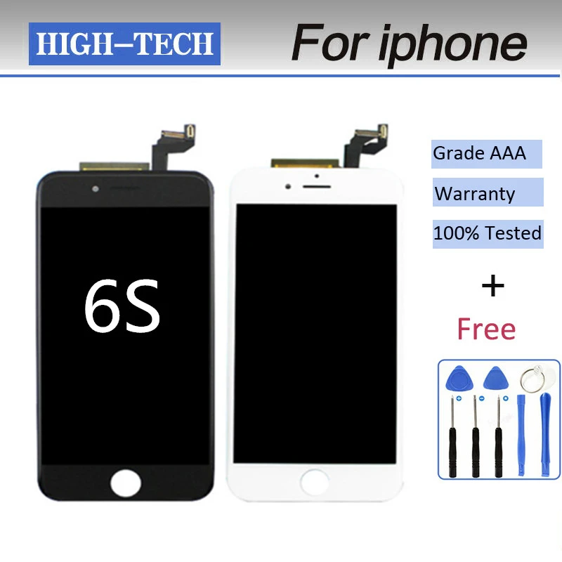 Для i Phone 6S 4 7 дюймов сенсорный экран дисплей в сборе черный белый дигитайзер