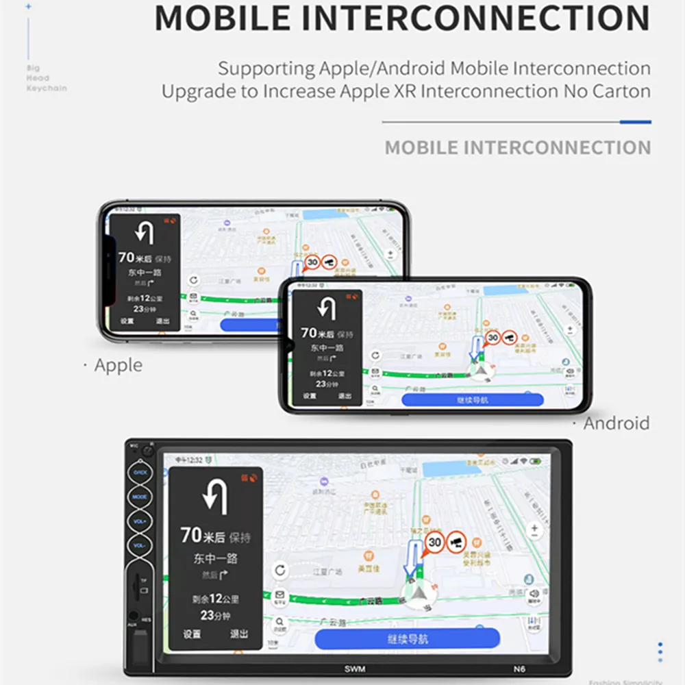 Автомобильное радио Bluetooth 2din мультимедийный MP5 плеер зарядное устройство для