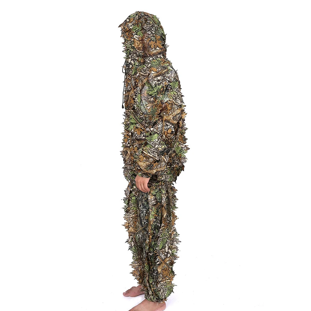 Открытый Многофункциональный бионический Камуфляжный костюм военный Ghillie костюм 3D Джунгли лесной Охота игровой Маскировочный плащ