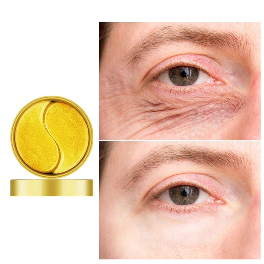 60 шт./бутылки изображения золото Коллаген увлажняющая маска для глаз освежающий