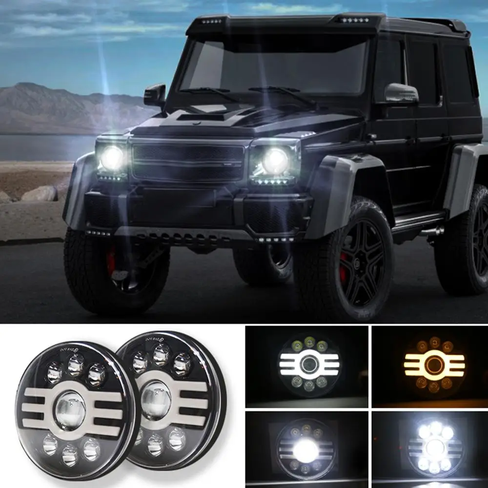 2 шт. 7 светодиодный светодиодные фары гало Угловые глаза дальний и ближний свет