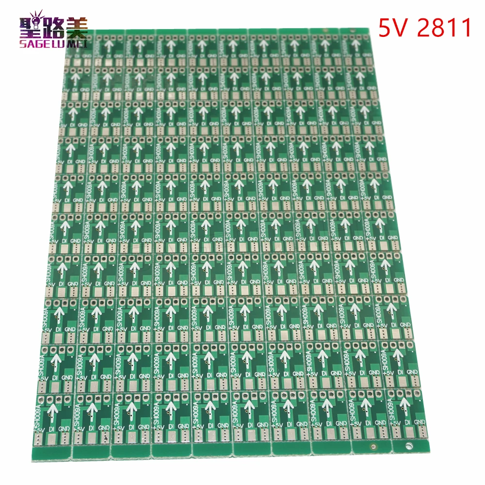 100 шт./упак. DC5V ws2811 IC светодиодный печатной платы WS2811 RGB пиксельный модуль 12 мм чип