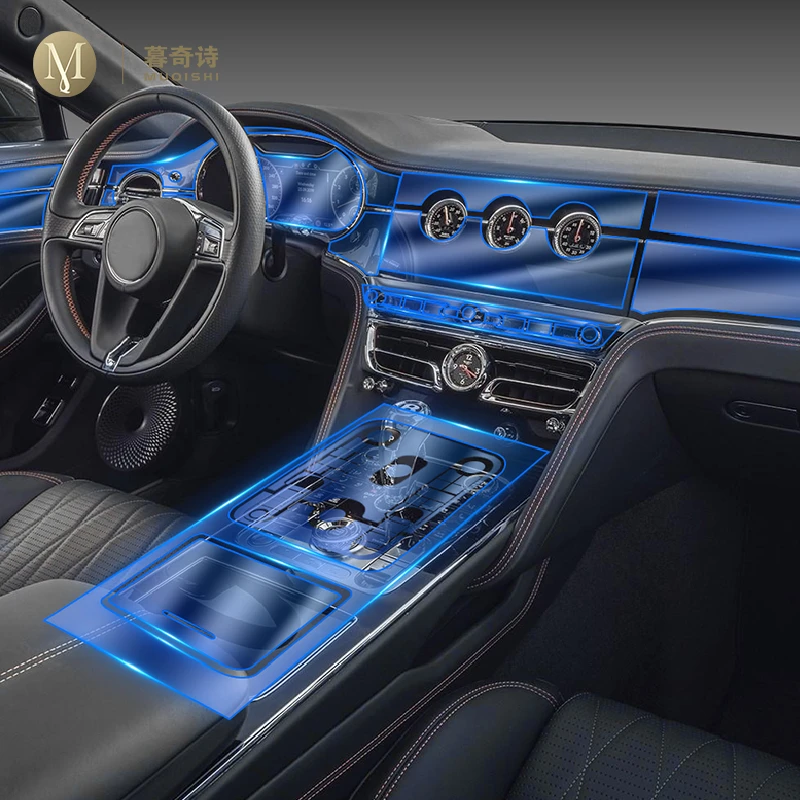 

For Bentley Flying Spur 2020-2021 car Interior Center console Invisible car suit TPU protective film Anti-scratch Accessorie