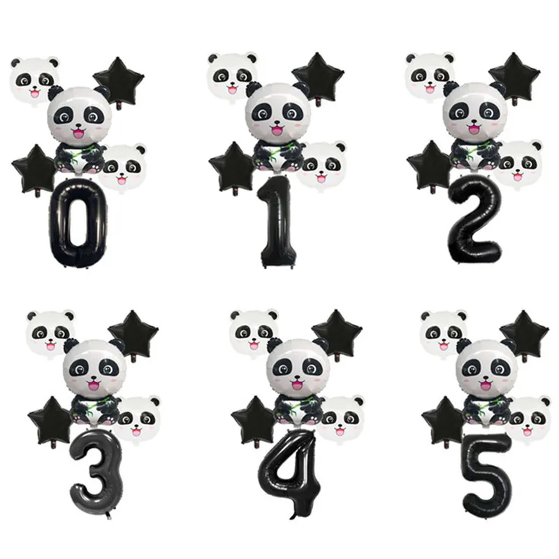 1 комплект милый мультяшный воздушный шар с пандой 32 дюймовые воздушные шары из