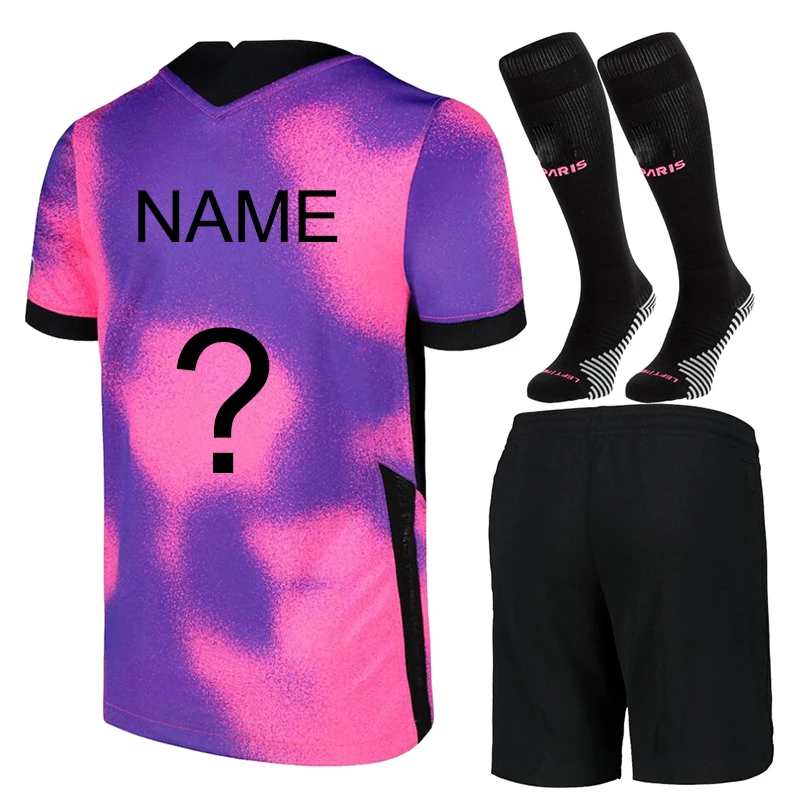 

2020 Boys' Soccer Suit Men's Team Training Kit Custom Printed Short Sleeves Childrens Tracksuit Football Jerseys Custom Number