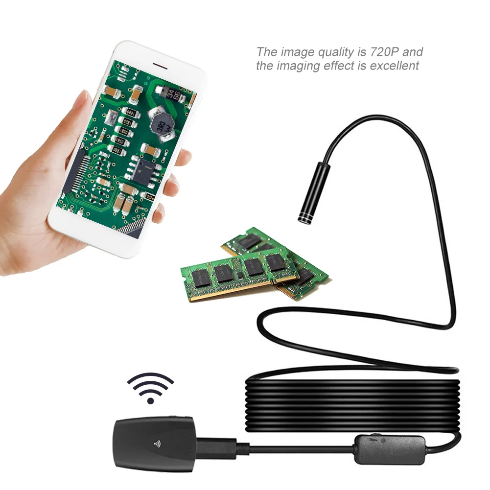 WI FI 20 м 5 мм 720P HD эндоскоп Камера Регулируемый 6 светодиодный IP67 Водонепроницаемый