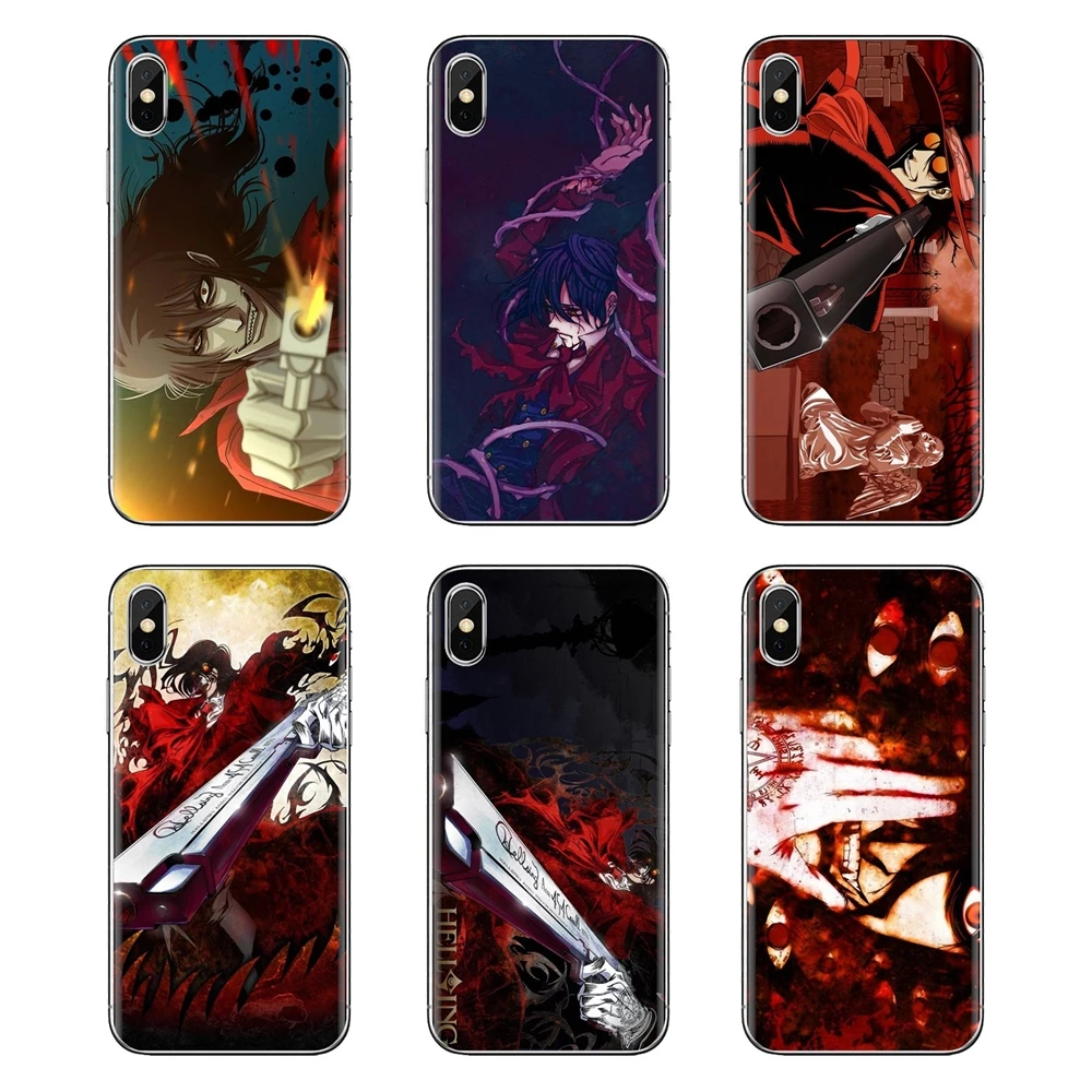 Horror Anime Hellsing Alucard Fan art Soft Shell Cases For Samsung Galaxy S3 S4 S5 Mini S6 S7 Edge S8 S9 S10 Plus Note 3 4 5 8 9 |