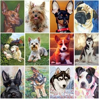 5d diy diamond painting cute dog full square round animals diamond embroidery mosaic picture of rhinestones new year decorations
