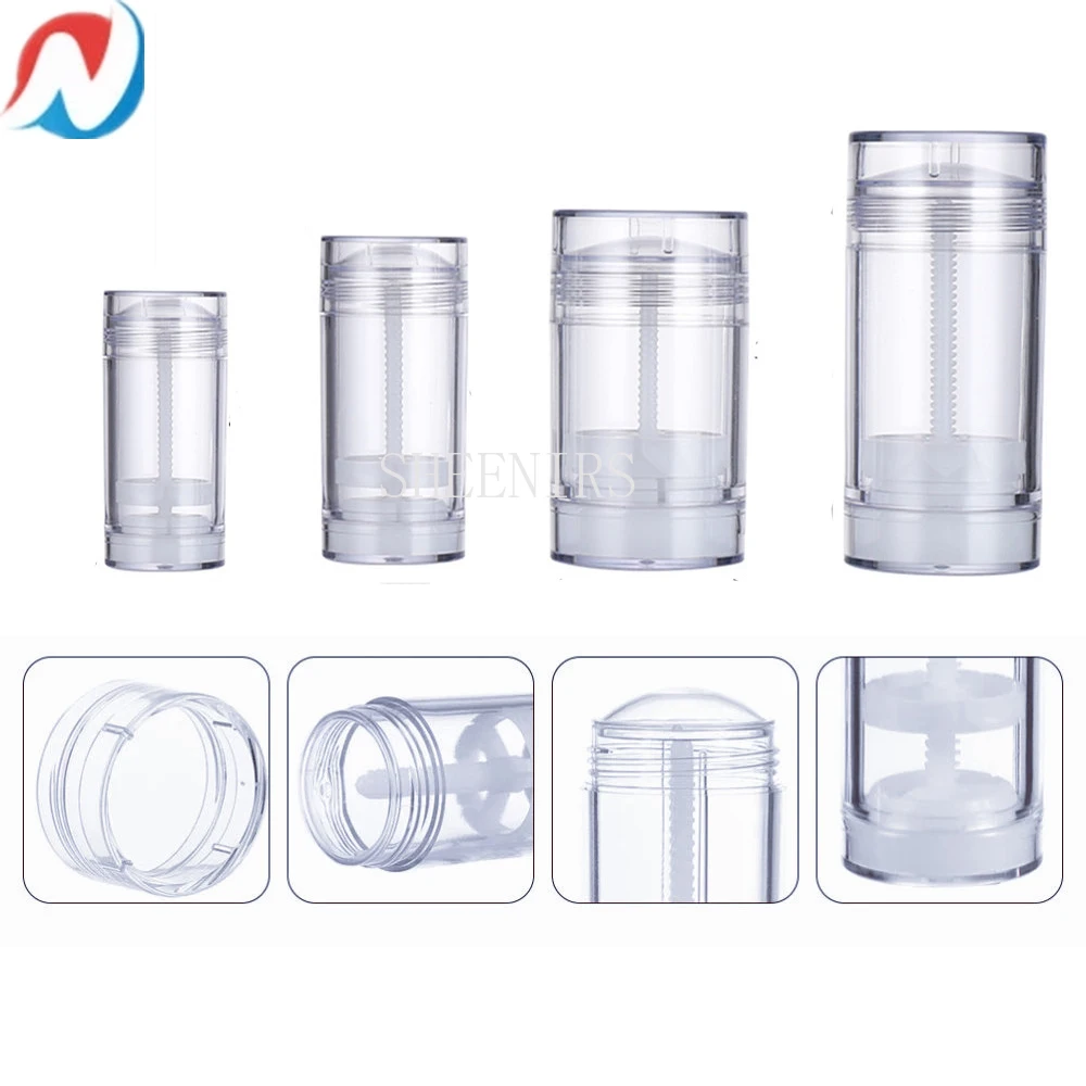 

8pcs 1 Oz 30ml Clear Empty Refillable Round Bottom Filling Gel Round Deodorant Stick Container Twist-up Deodorant Bottles DIY