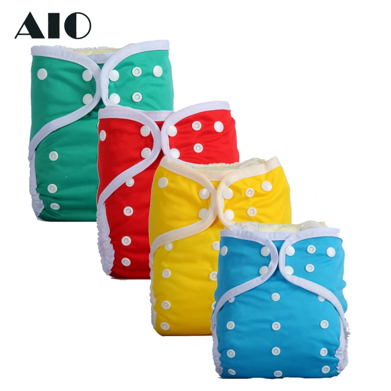 

Детский подгузник многоразовый тканевый подгузник AIO с 2 подгузниками Один размер регулируемый водонепроницаемый подгузник