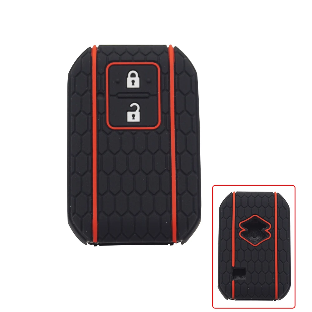

Cocolockey Silicone Rubber Car Key Cover Case for Suzuki New Swift 2019 2020 Wagon R Monopoly 2 Button Remote Keyless Holder Fob