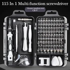 Набор отверток 115 в 1, насадка для отвертки, магнитные биты для отверток, ручка для ремонта телефона, набор ручных инструментов