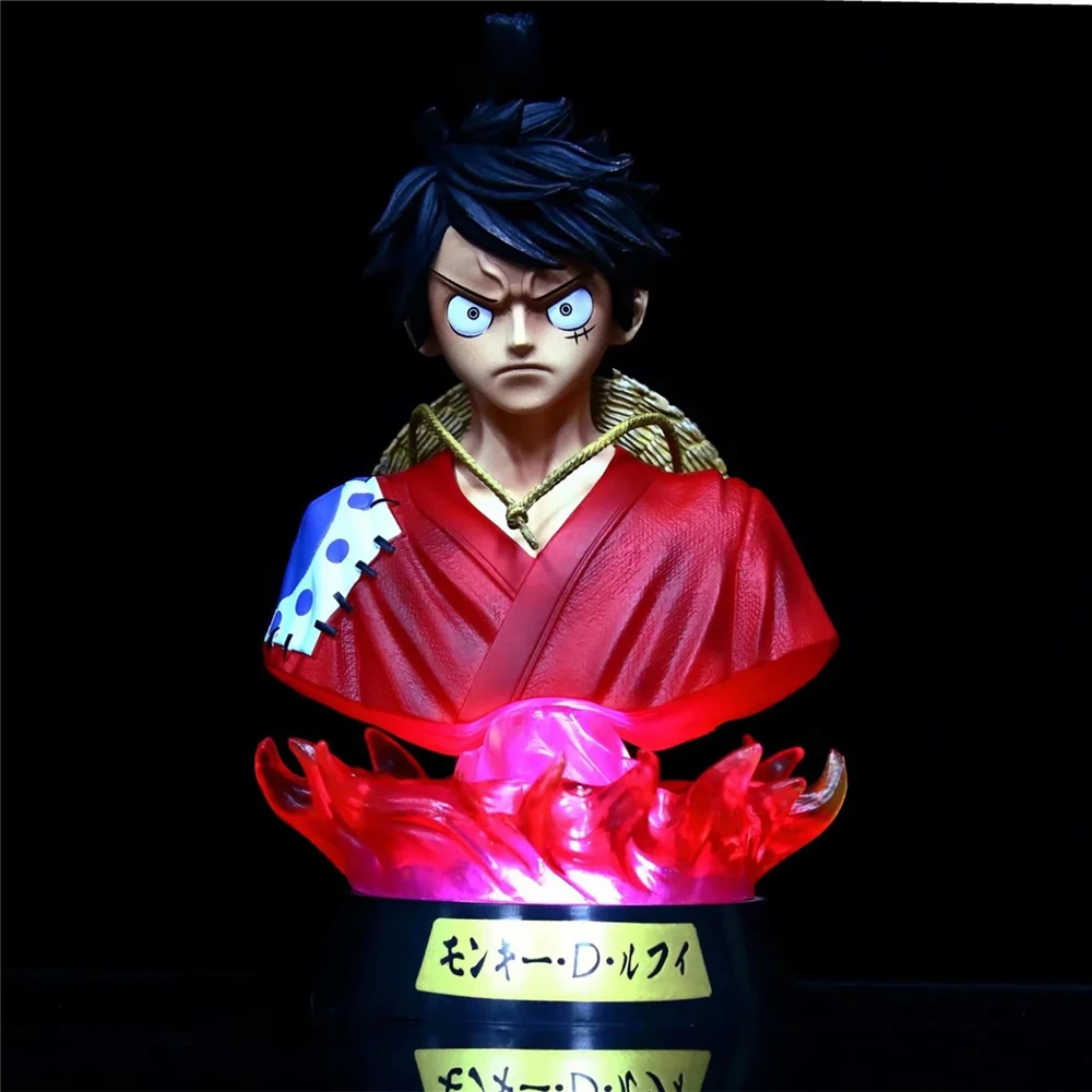 

Цельное кимоно Wano Monkey D Luffy Ver. Бюст с светильник GK ПВХ Фигурка Статуя Коллекционная модель светящиеся Детские игрушки кукла
