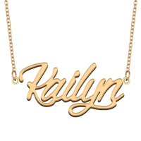 kailyn name necklace for women stainless steel jewelry 18k gold plated nameplate pendant femme mother girlfriend gift
